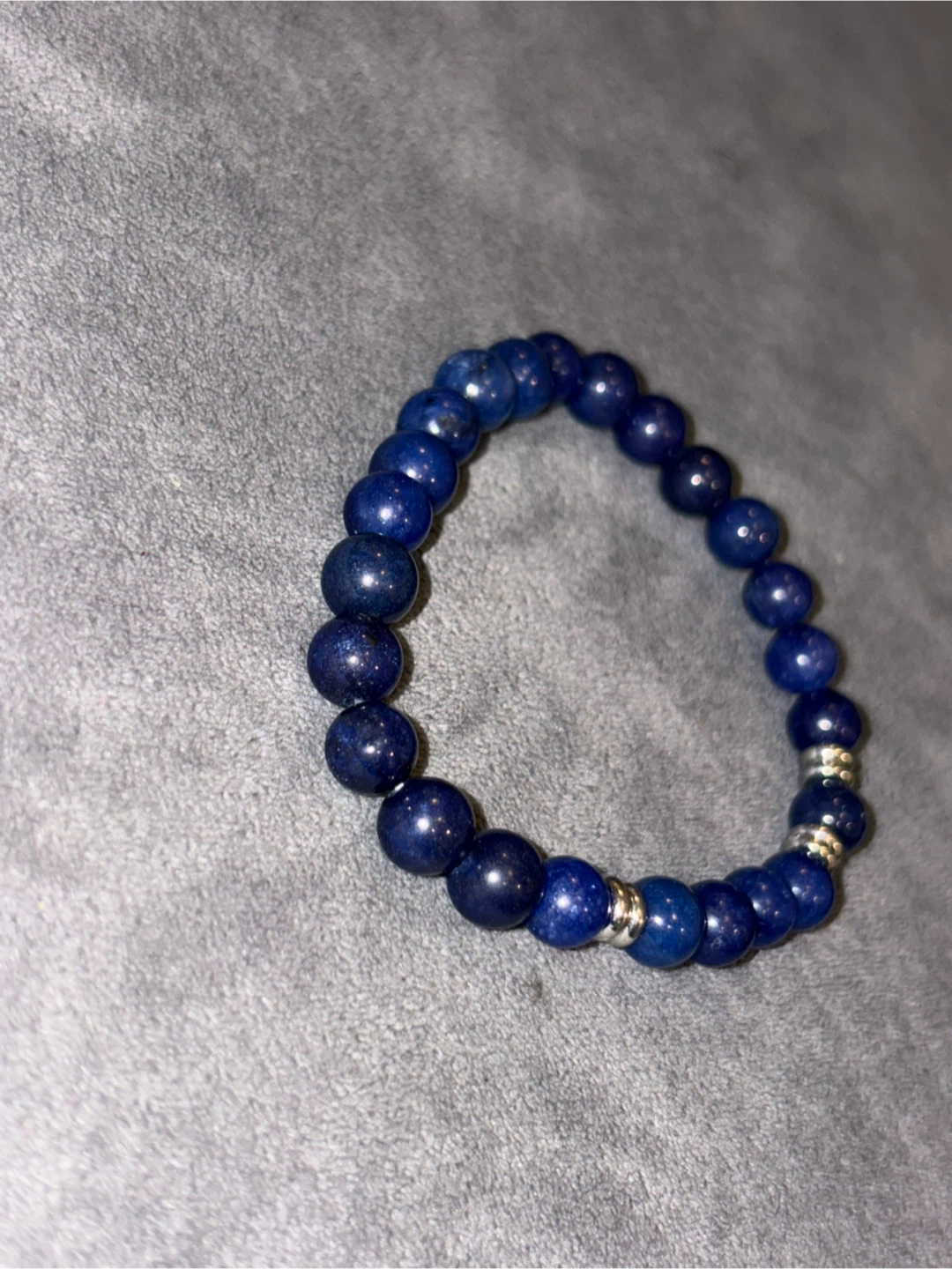 Blue Beaded Stretch Bracelet - photo 3