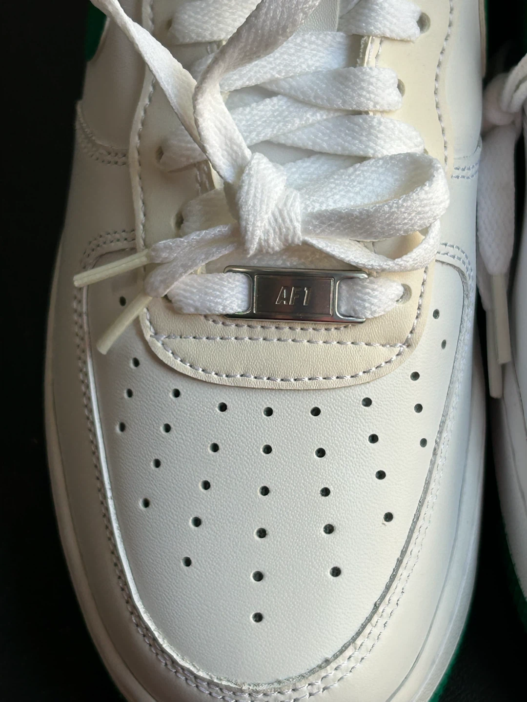 Nike Air Force 1 Low White Green Men's Shoes - photo 2
