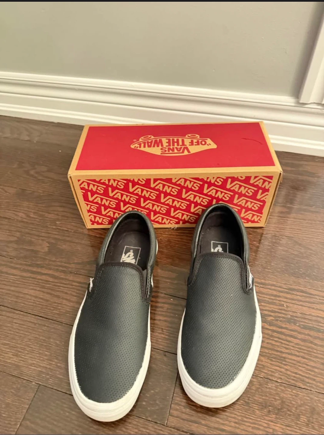 Vans Classic Slip-On Perforated Leather Shoes Black