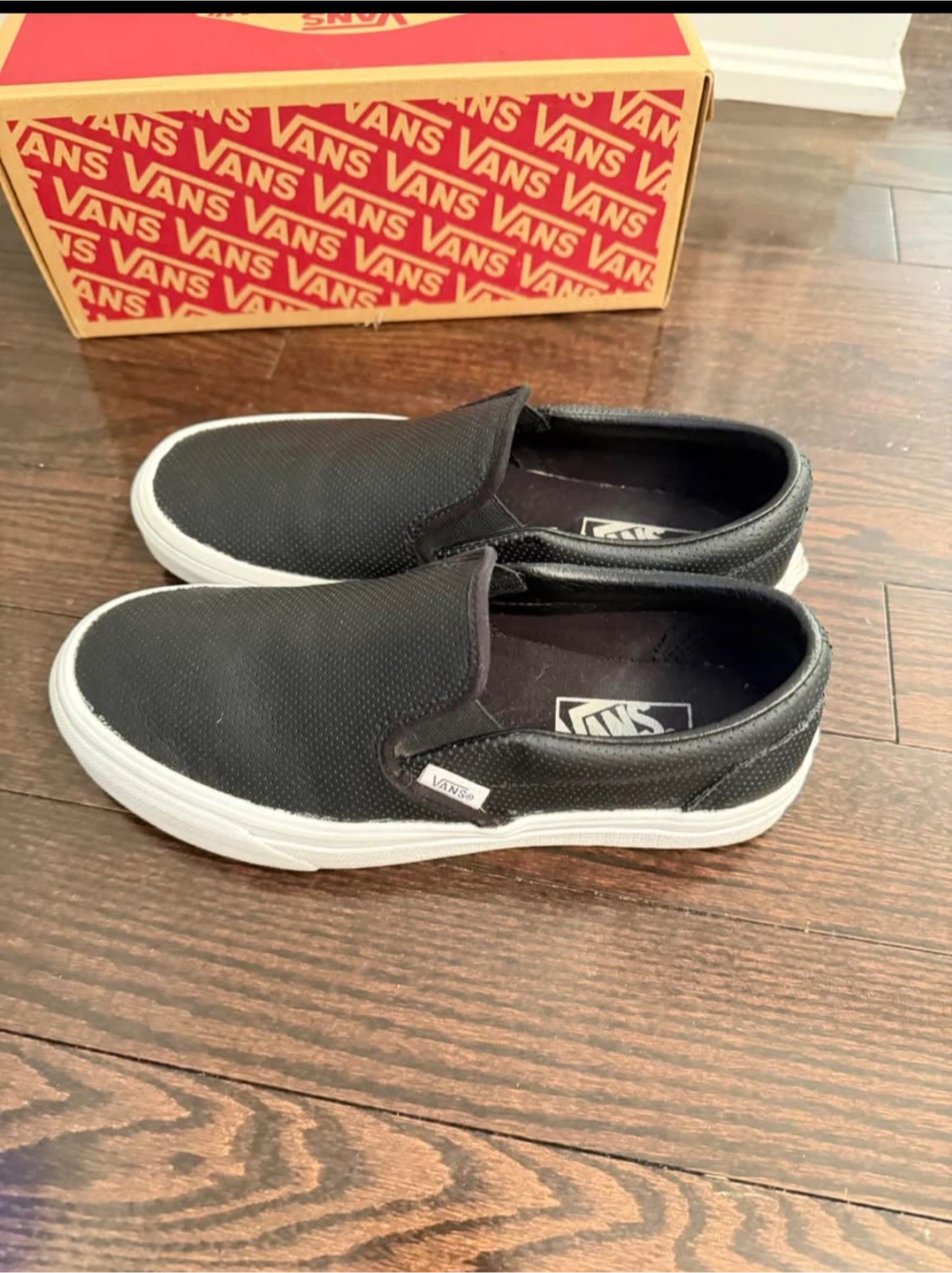 Vans Classic Slip-On Perforated Leather Shoes Black - photo 2