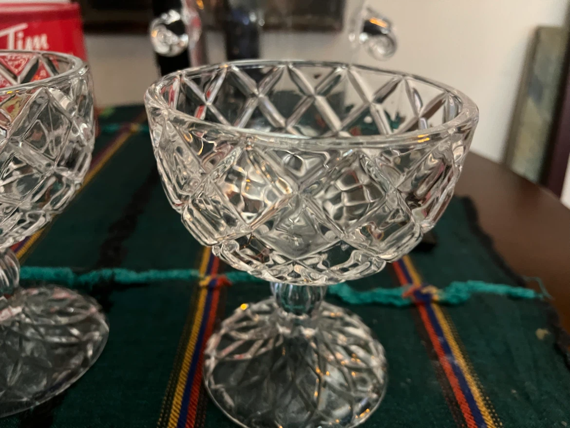 Set of 2 Crystal Footed Dessert Bowls - photo 2