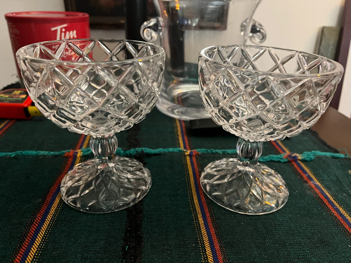 Set of 2 Crystal Footed Dessert Bowls - photo 5