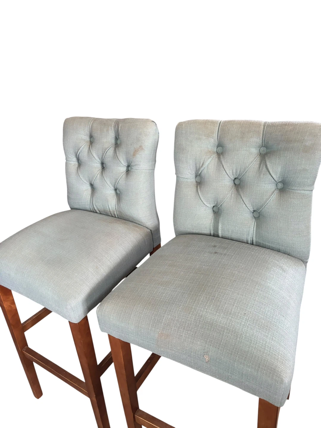 Set of 2 Tufted Bar Stools - photo 2