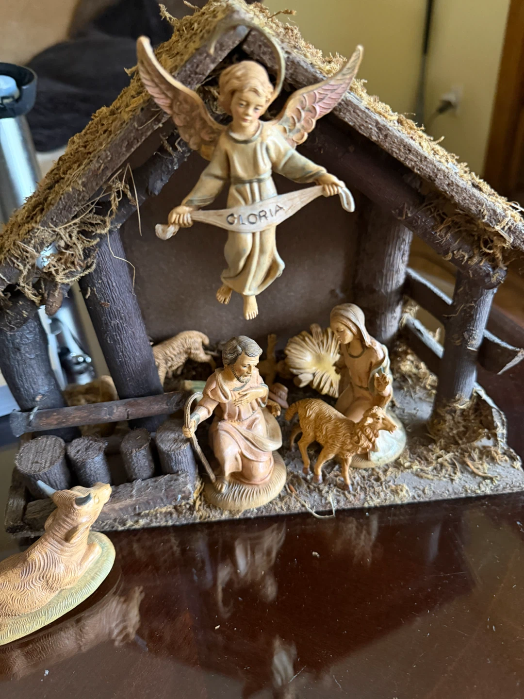 Nativity Scene with Angel Display