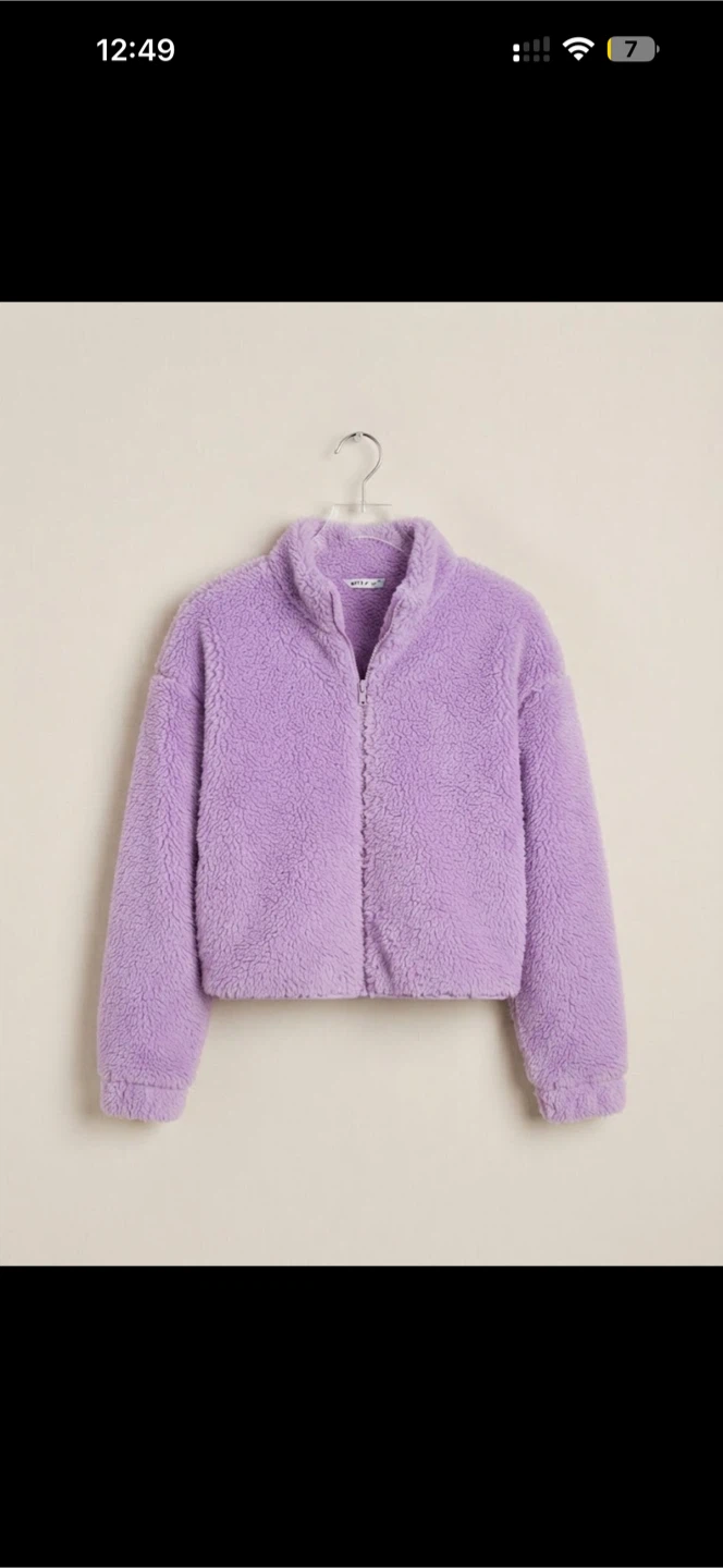 Purple Fleece Zip-Up Jacket