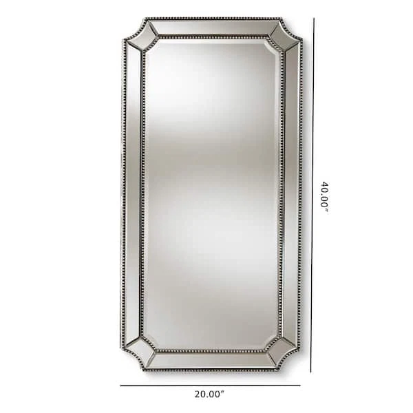 New Elegant Beveled Silver Art Deco Mirror - photo 2