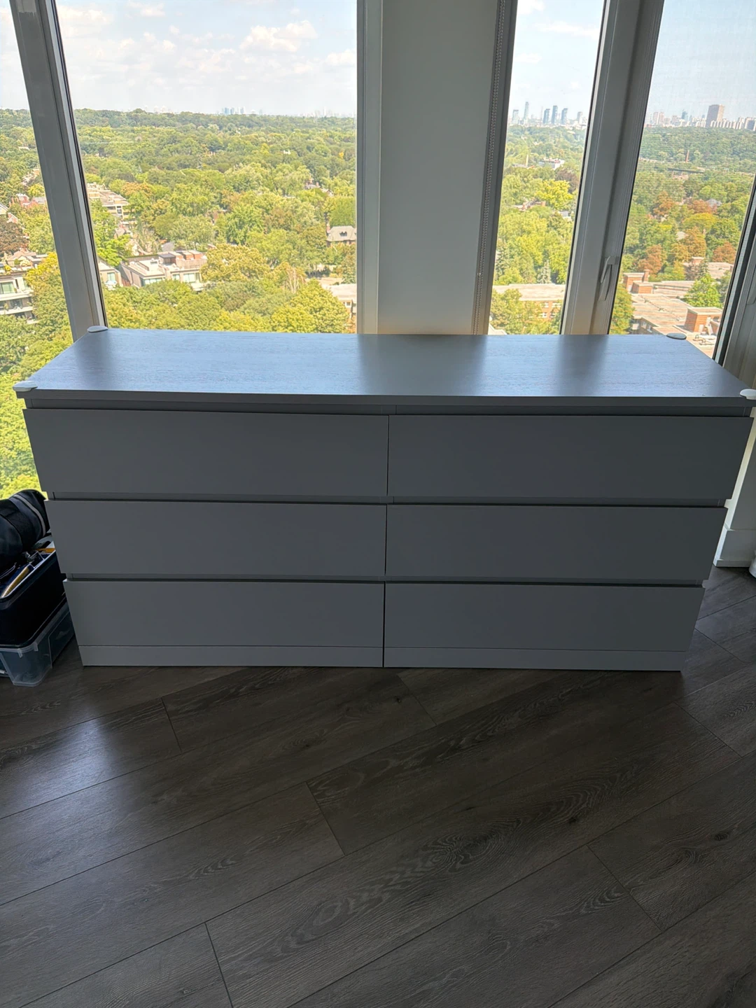 Ikea Malm Grey 6-Drawer Dresser