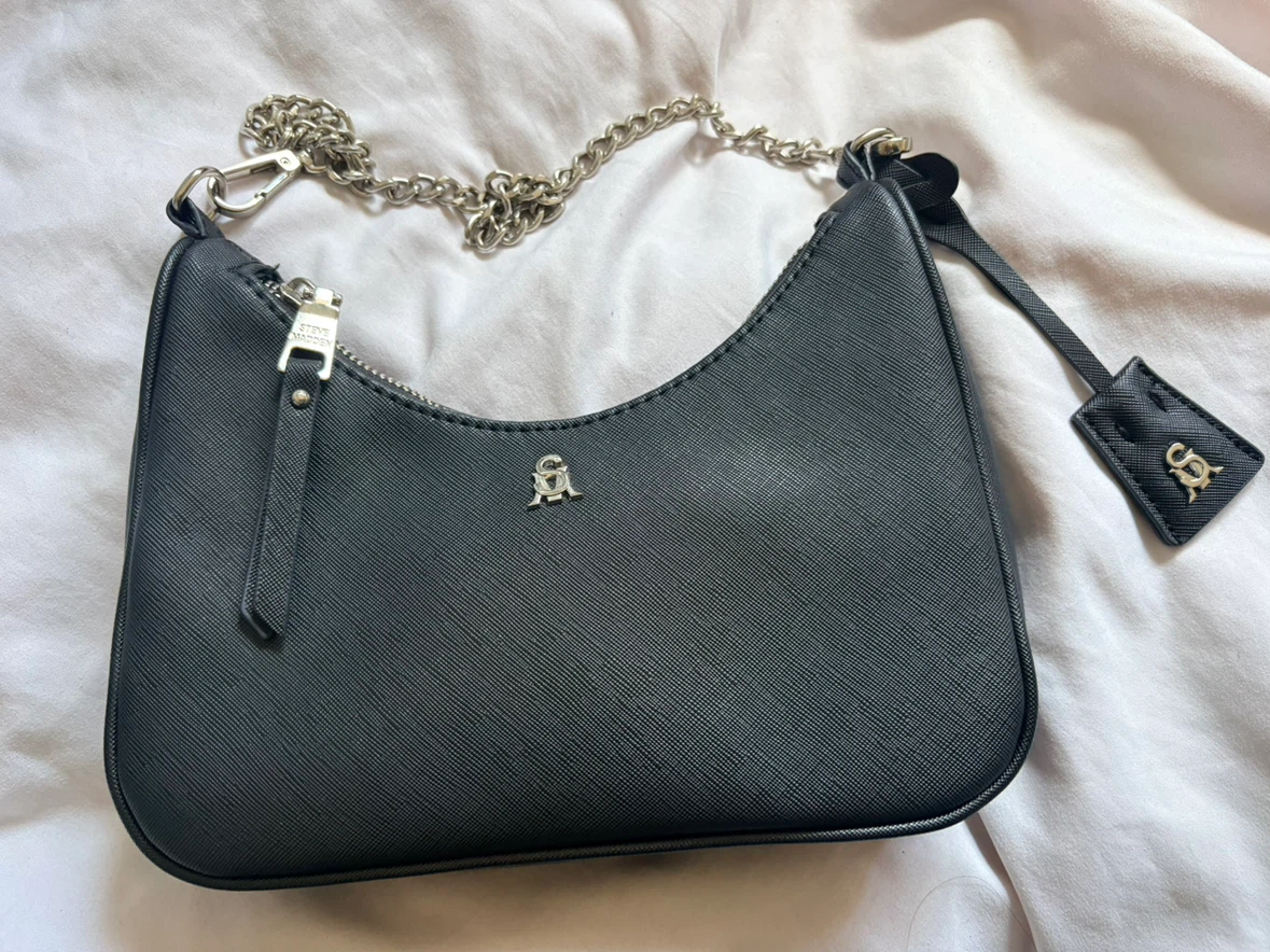 Steve Madden Black Handbag with Chain Strap and Coin Pouch - photo 4