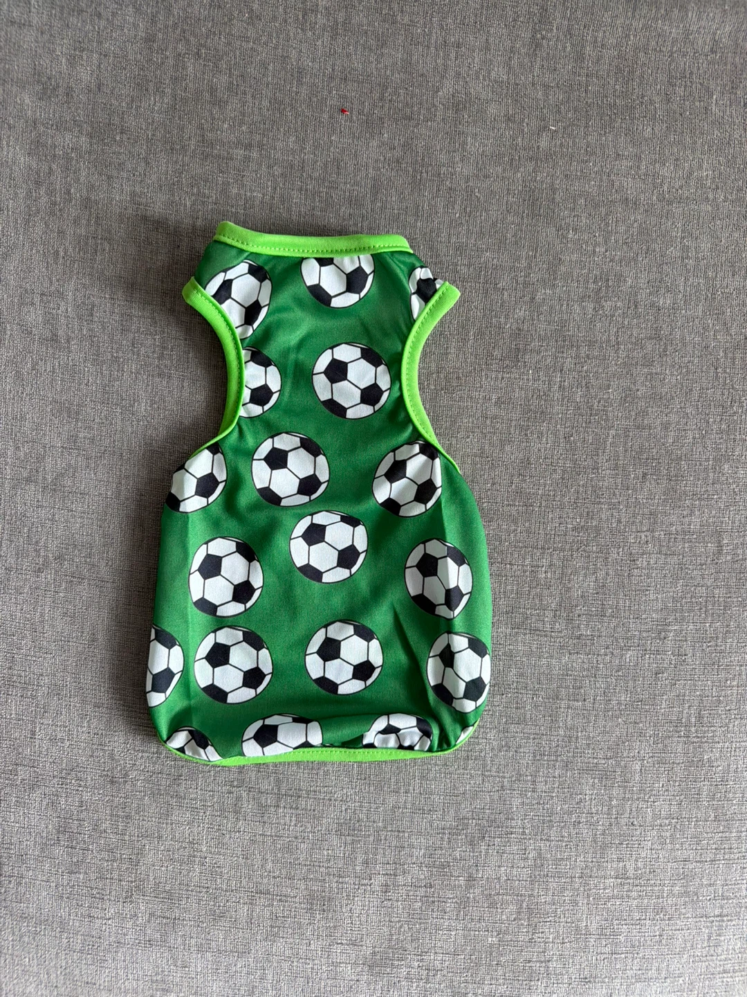 Green Dog Tank Top with Soccer Ball Print/ Size M - photo 2