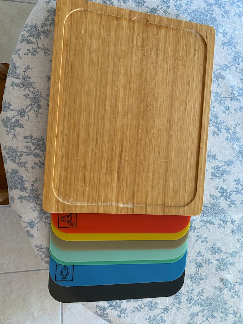 Bamboo Cutting Board with Colour-Coded Mats - photo 2