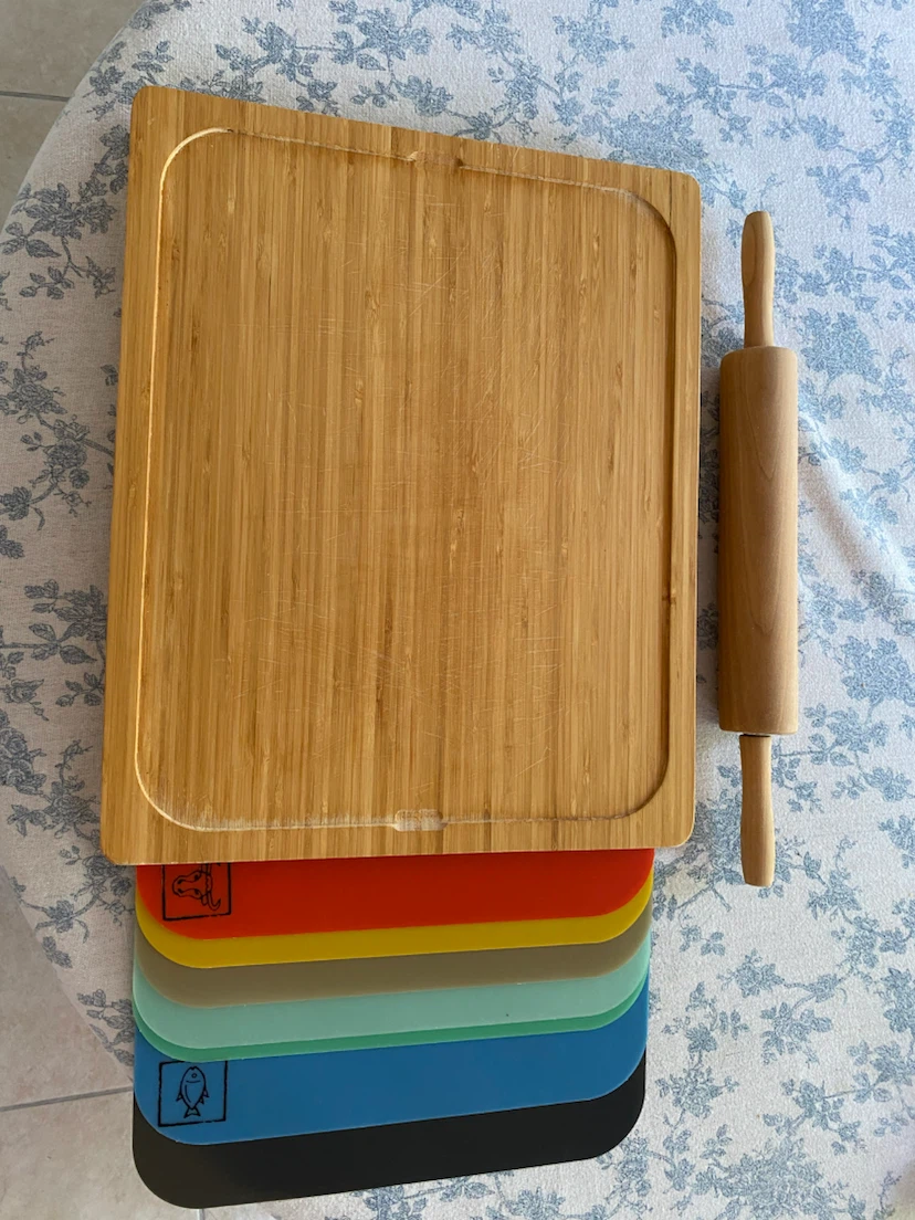 Bamboo Cutting Board with Colour-Coded Mats - photo 3