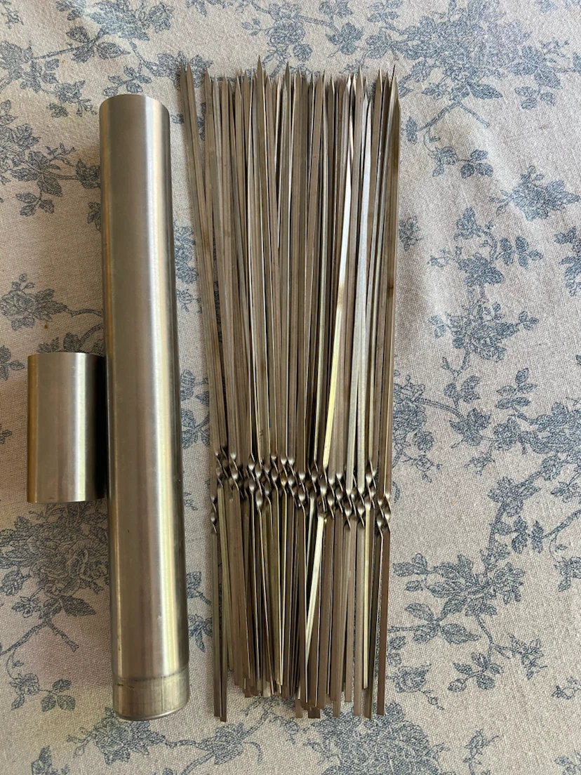 Stainless Steel Skewers with Storage Tube