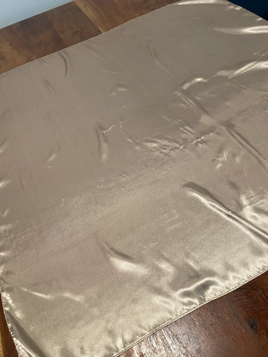 Champagne color Satin  square Scarf