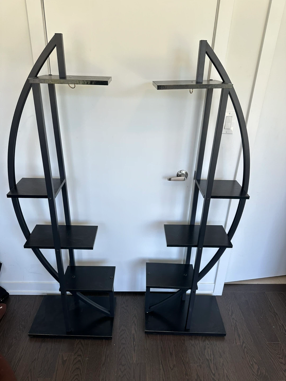 Black Metal Plant Stands - Set of 2