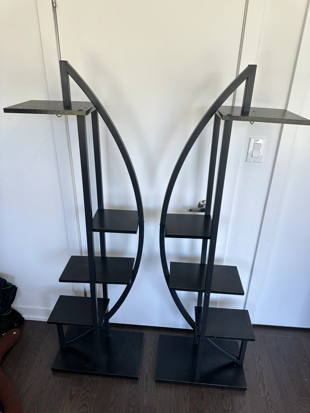 Black Metal Plant Stands - Set of 2 - photo 2
