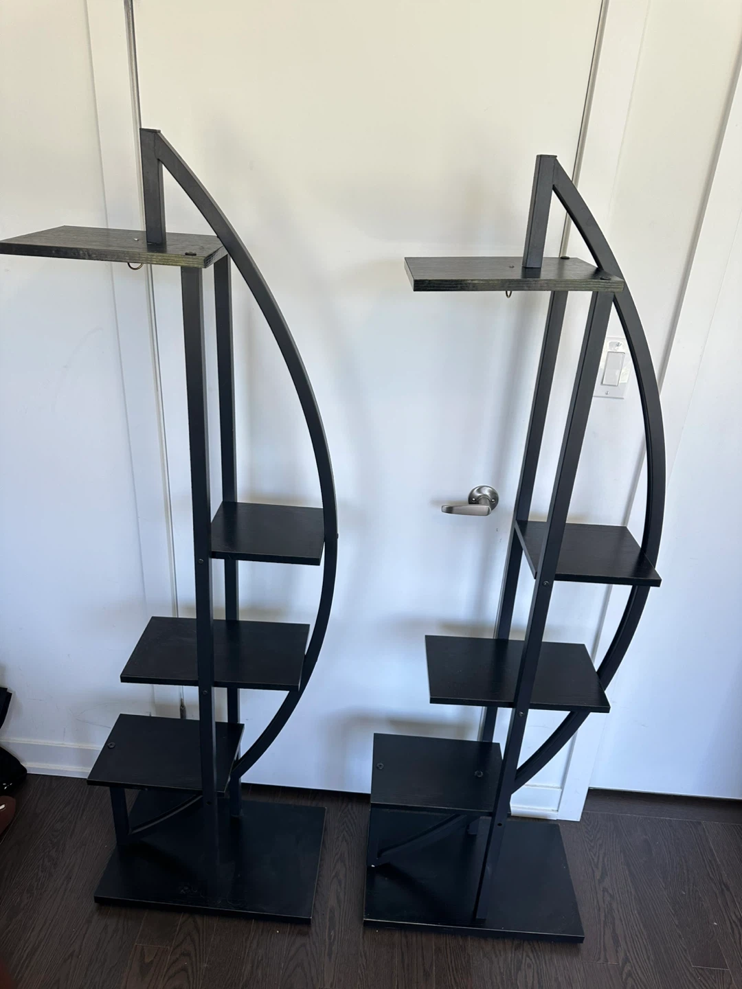 Black Metal Plant Stands - Set of 2 - photo 3