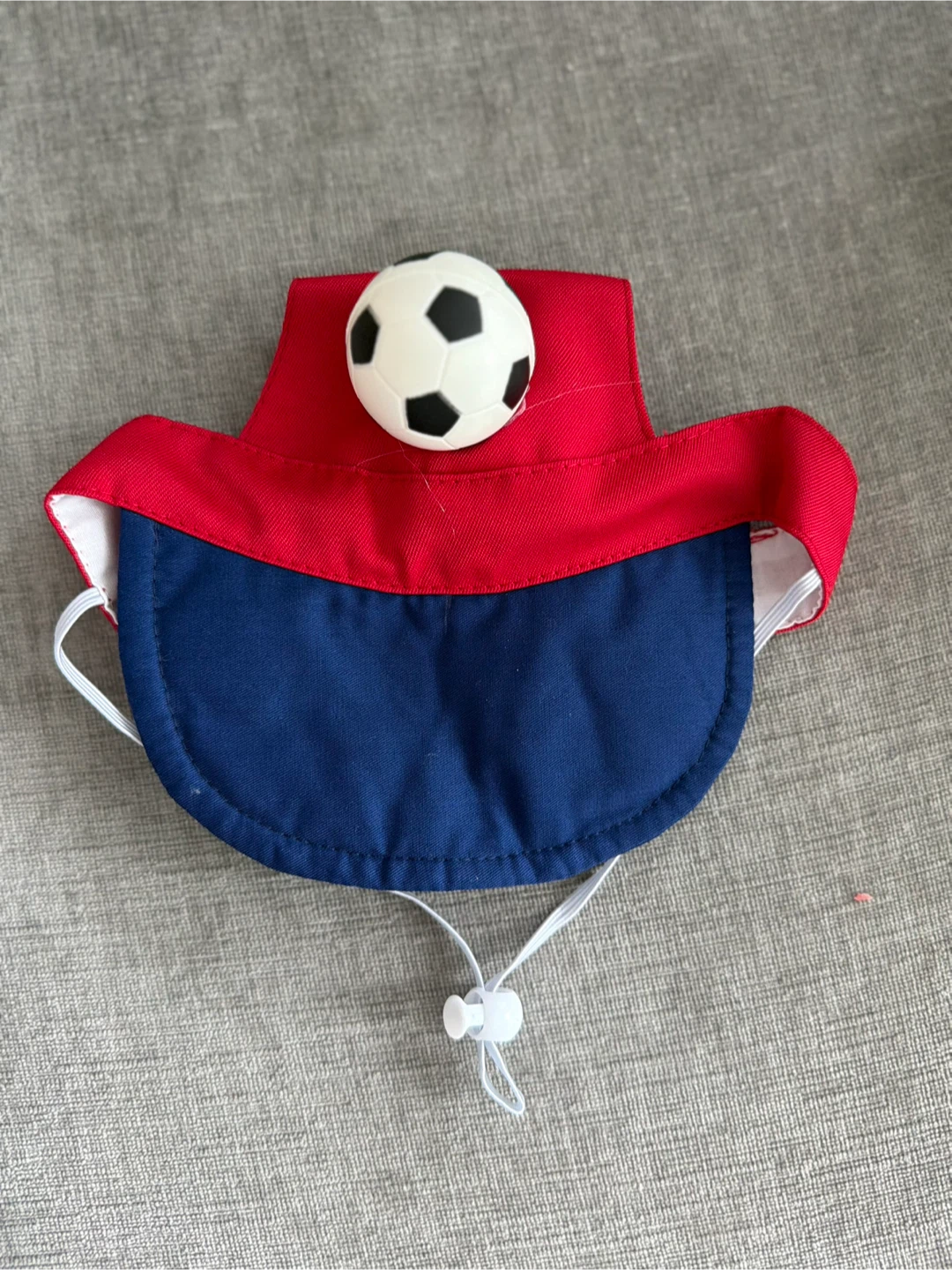 Red and Blue Dog Hat with Soccer Ball Accent Size M/ Size L - photo 3