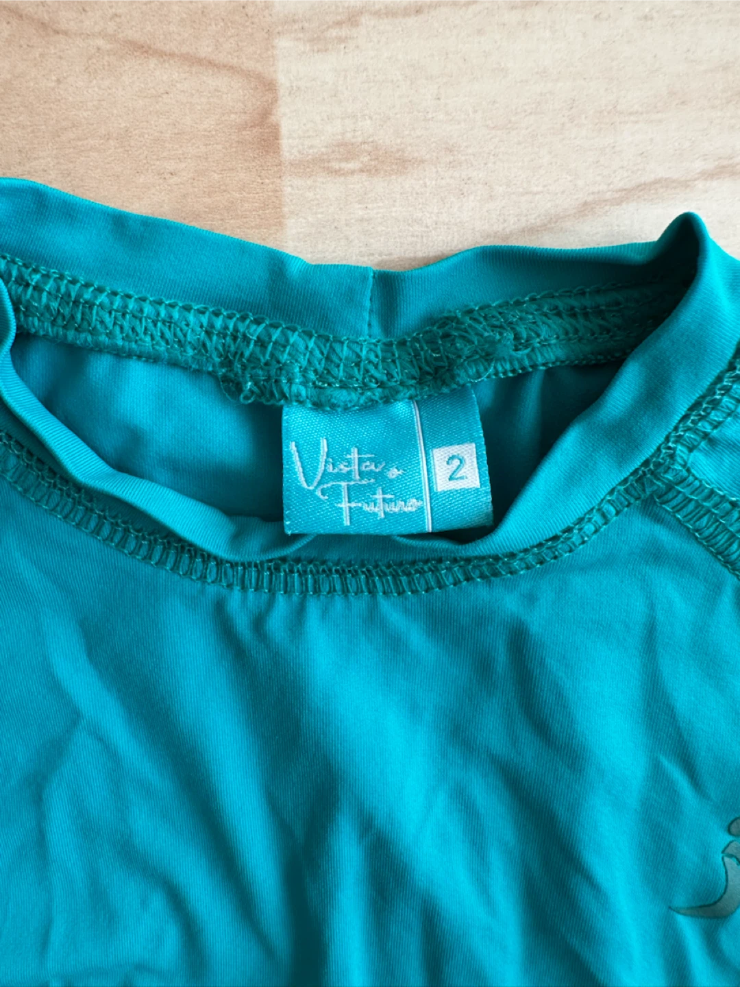 Kids Teal Long Sleeve Rash Guard 50+ UPF - photo 3