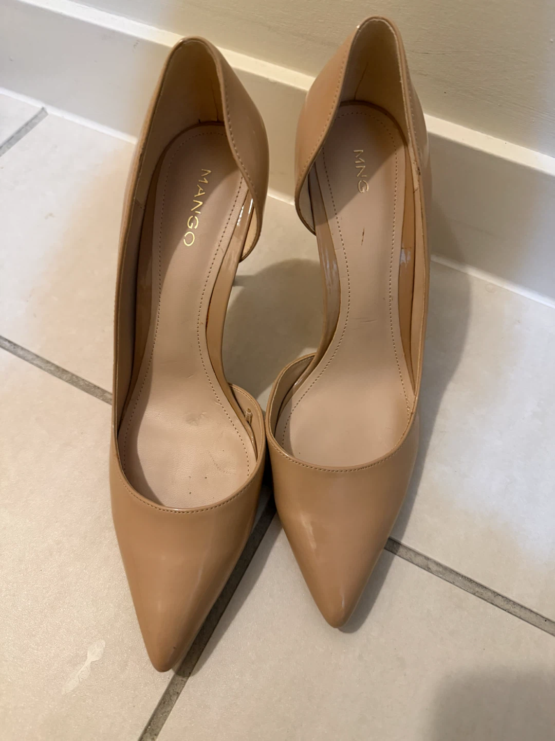 Mango Nude Pointed-Toe Heels – Size 38 – Like New