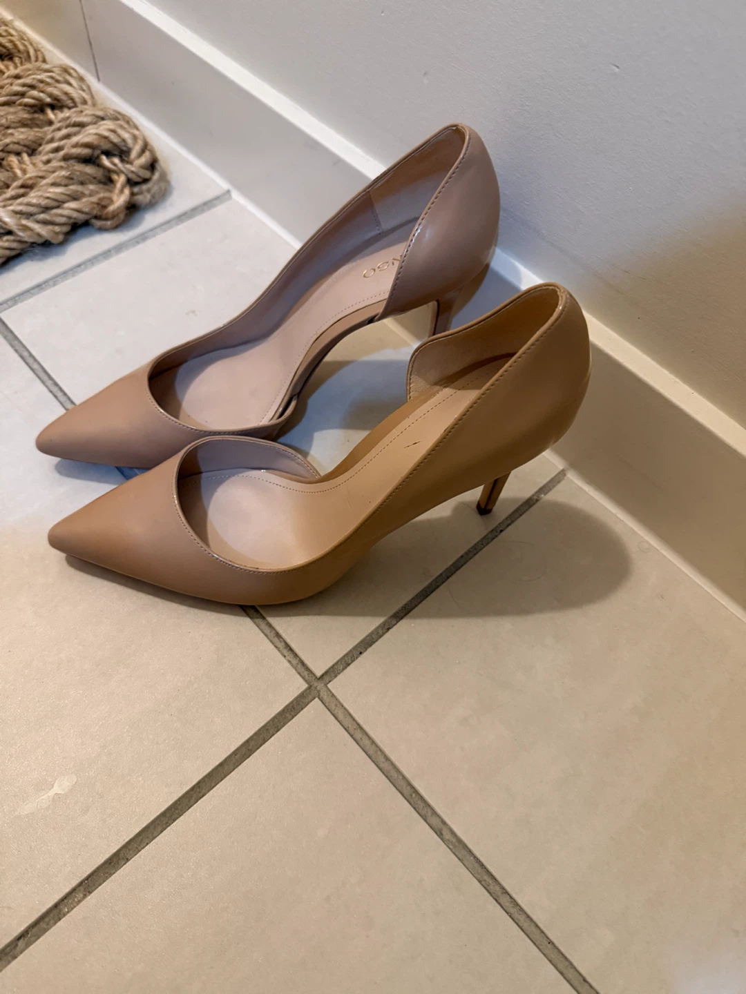 Mango Nude Pointed-Toe Heels – Size 38 – Like New - photo 3
