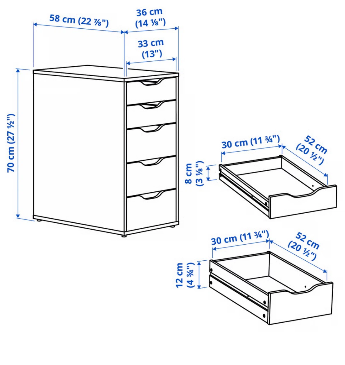 Ikea White Alex drawer - photo 2