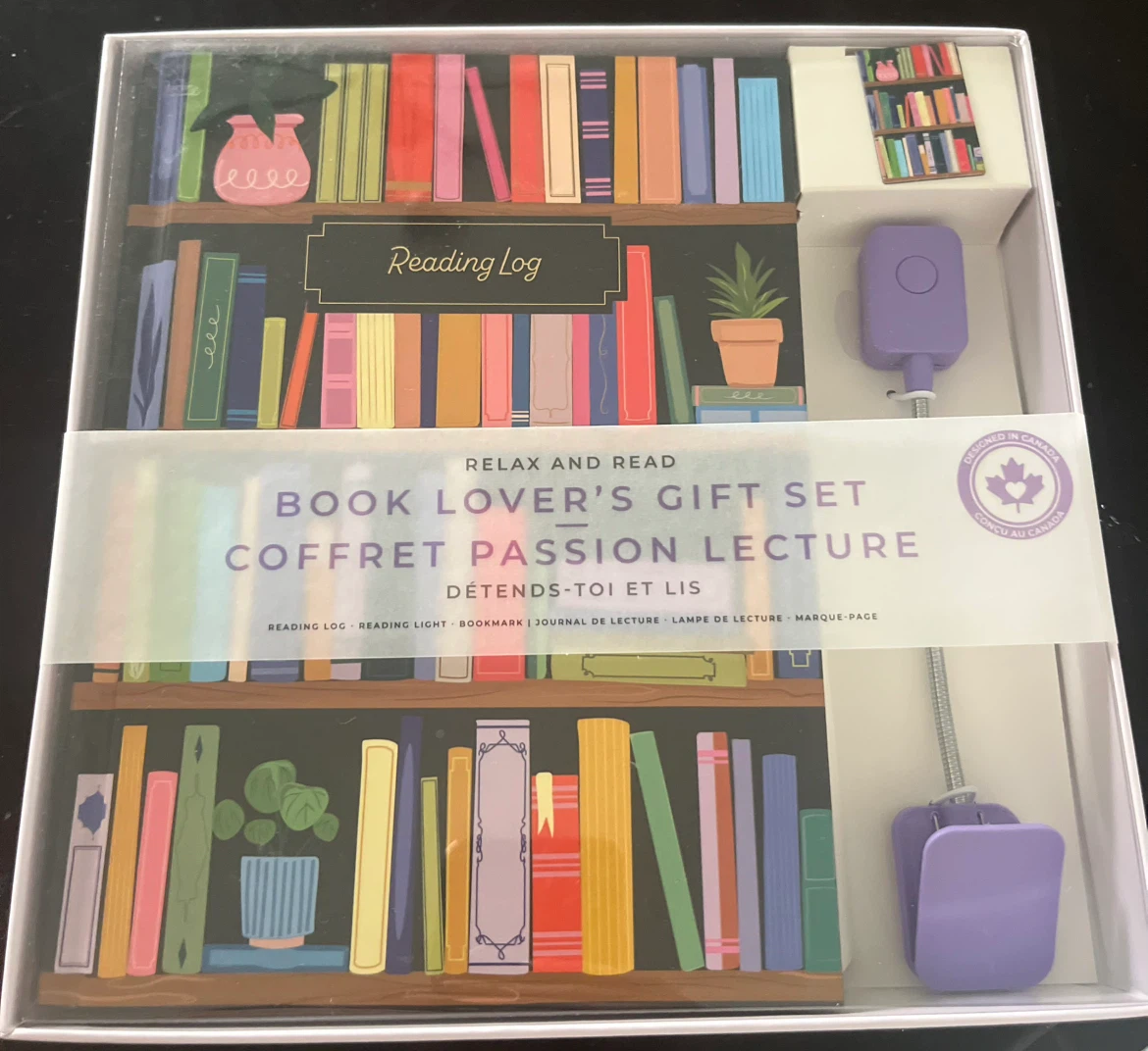 Book Lover's Gift Set with Reading Light and Bookmark