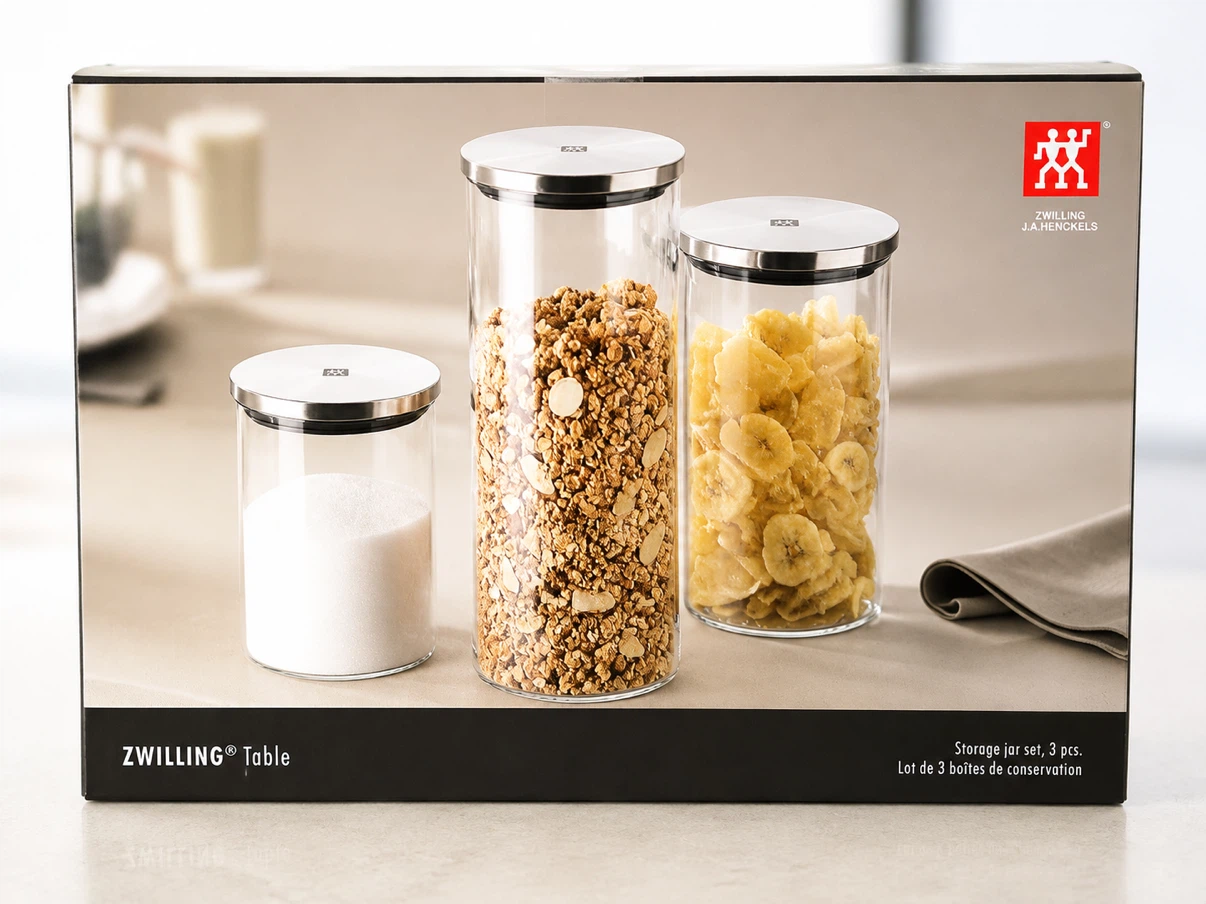 Moving Sale - 100% New Zwilling Storage Jars Set - 3 Pieces
