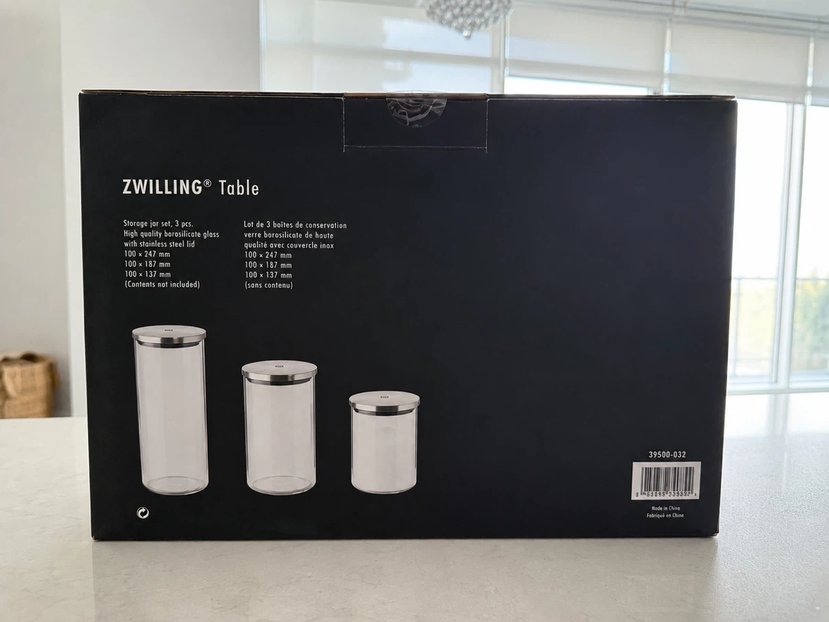 Moving Sale - 100% New Zwilling Storage Jars Set - 3 Pieces - photo 2