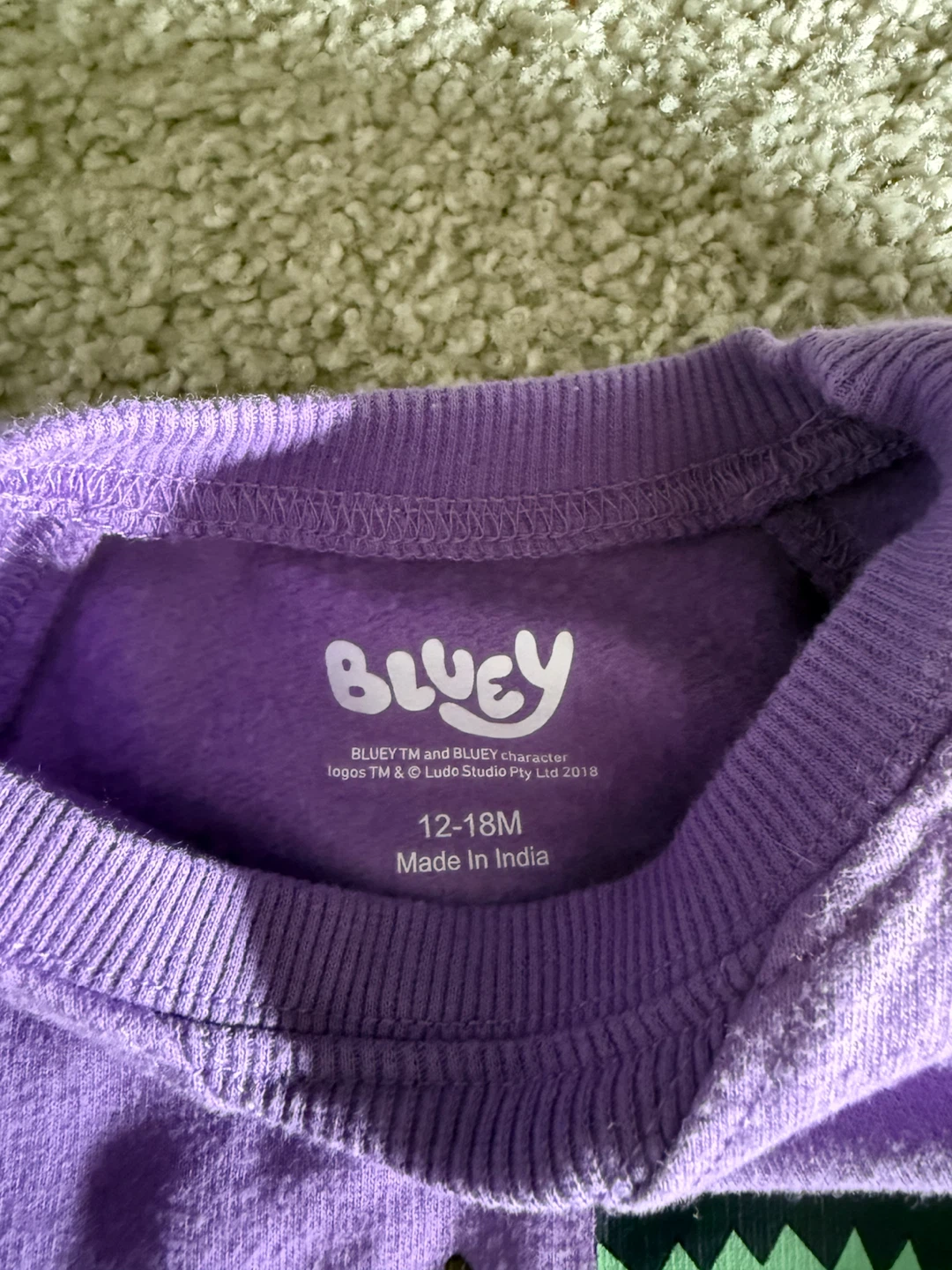 Bluey Halloween "Booey" Sweatshirt - Size 12-18M - photo 3
