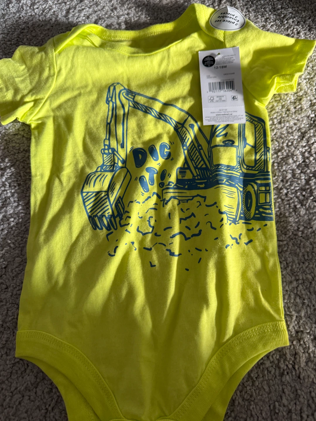 George Baby Boys' Dig It! Construction Bodysuit