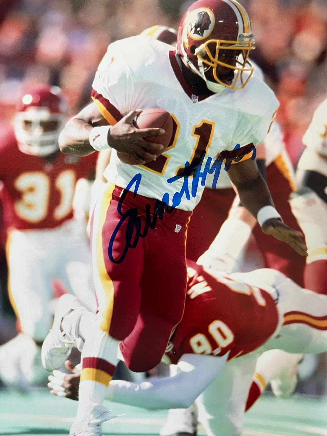 Earnest Byner Autographed Washington Redskins Photo