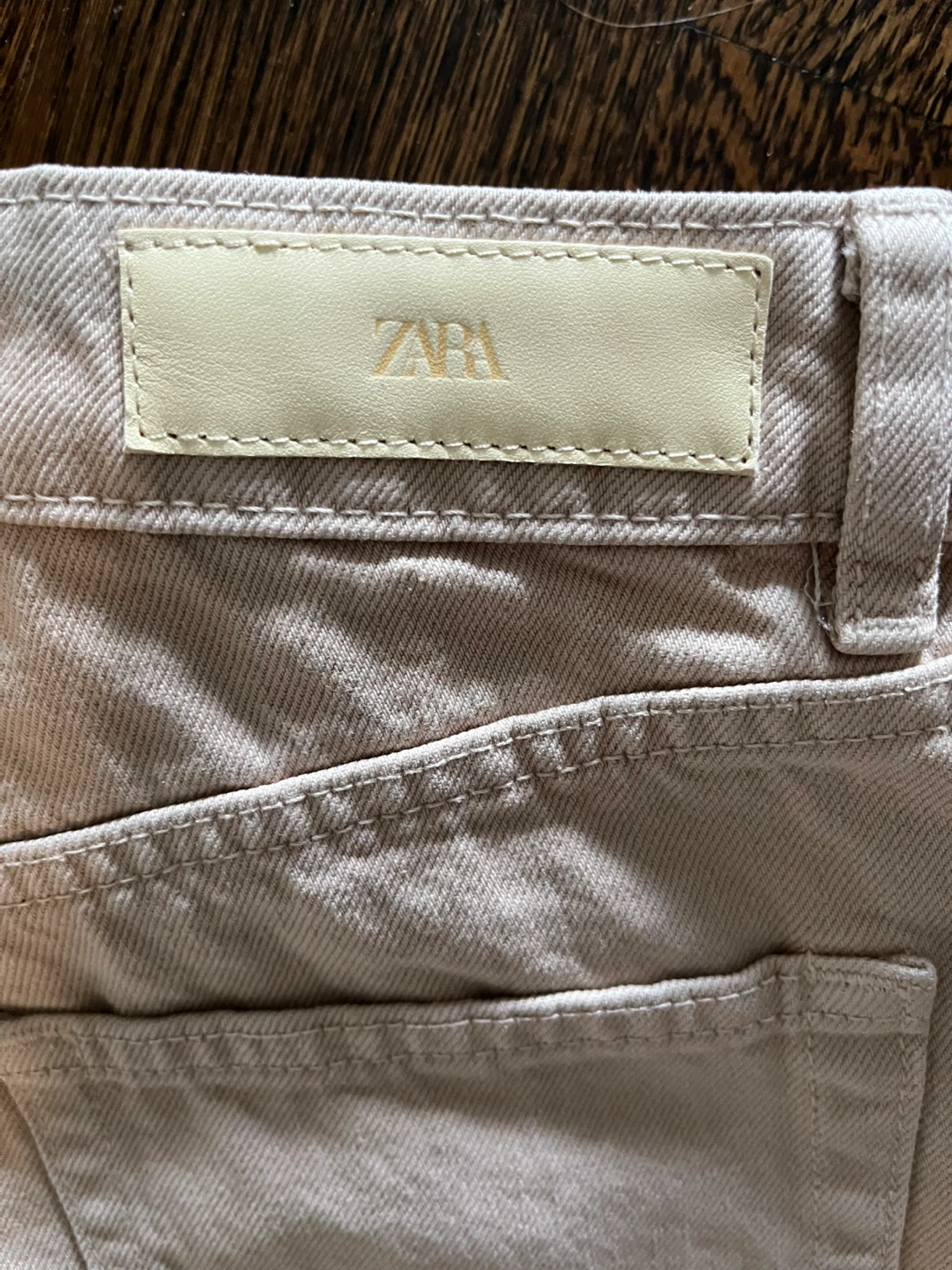 Zara Beige Relaxed Fit Jeans Size 38 - photo 3