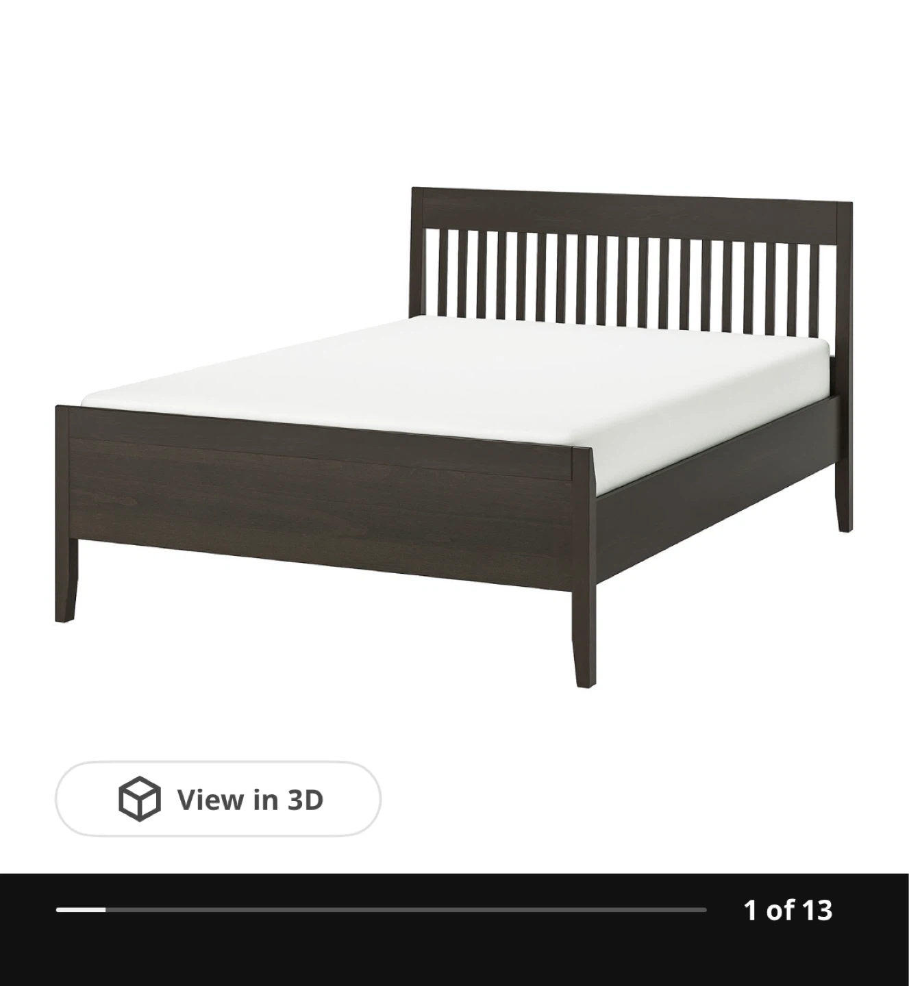 IKEA Hemnes Bed Frame Dark Brown queen size
