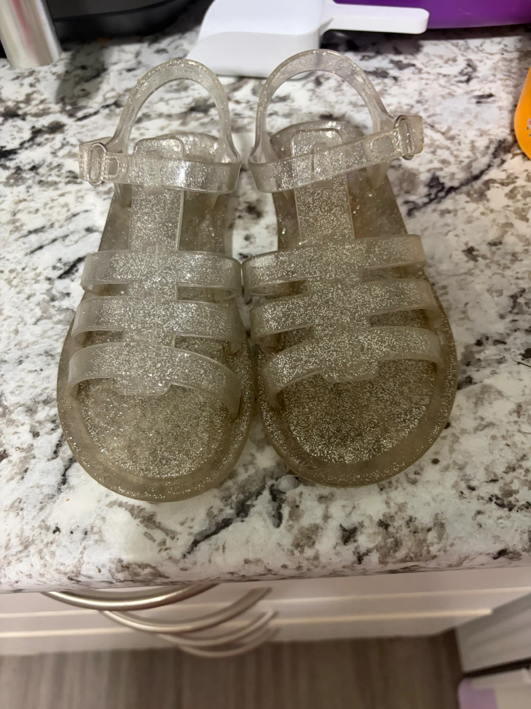 Glitter Jelly Sandals - Size 1