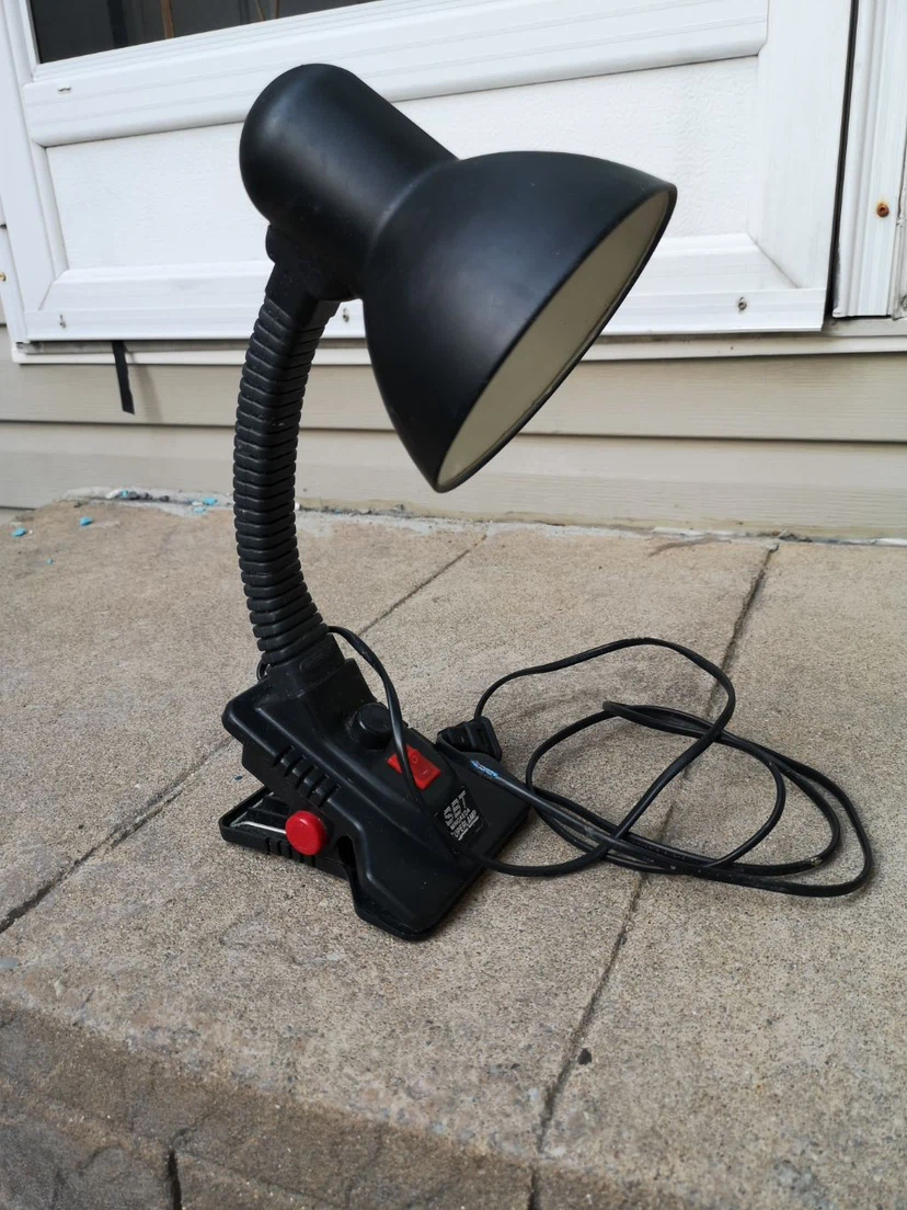 Black Clip-On Desk Lamp