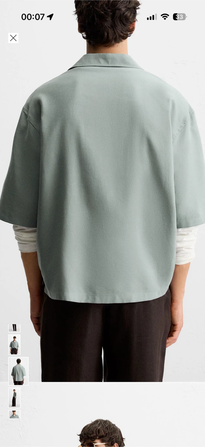 Zara - relaxed fit fluid shirt - size S/M - photo 2