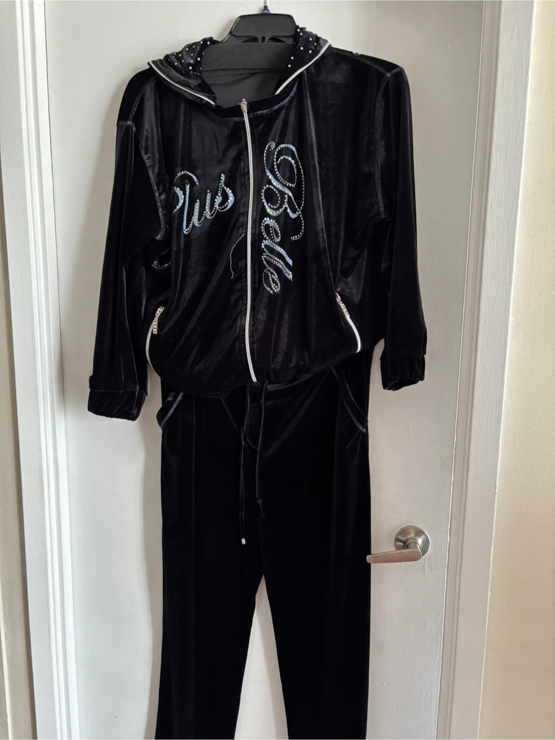 Black  velvet tracksuit - photo 3