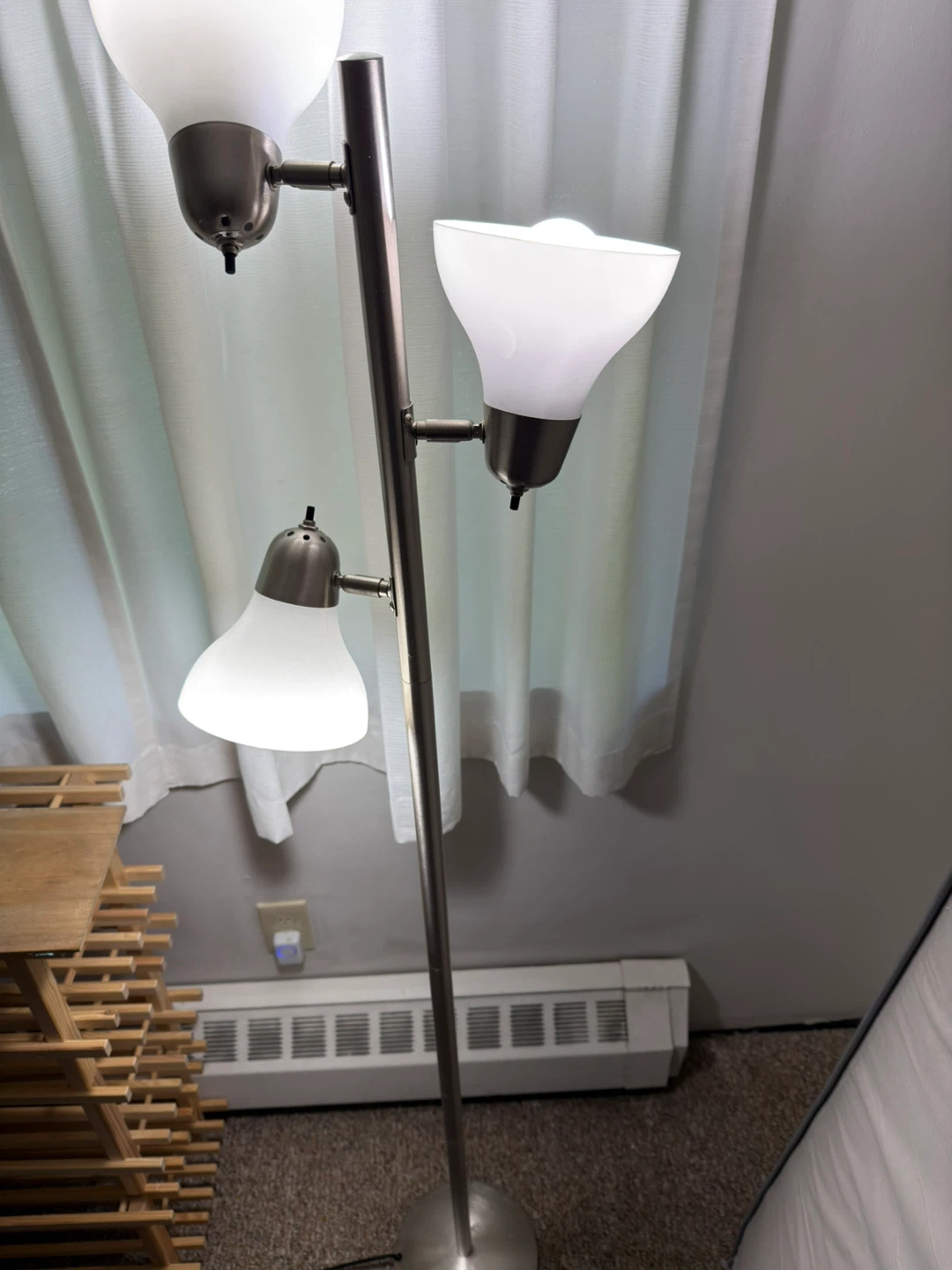 Floor Lamp with 3 Adjustable Lights