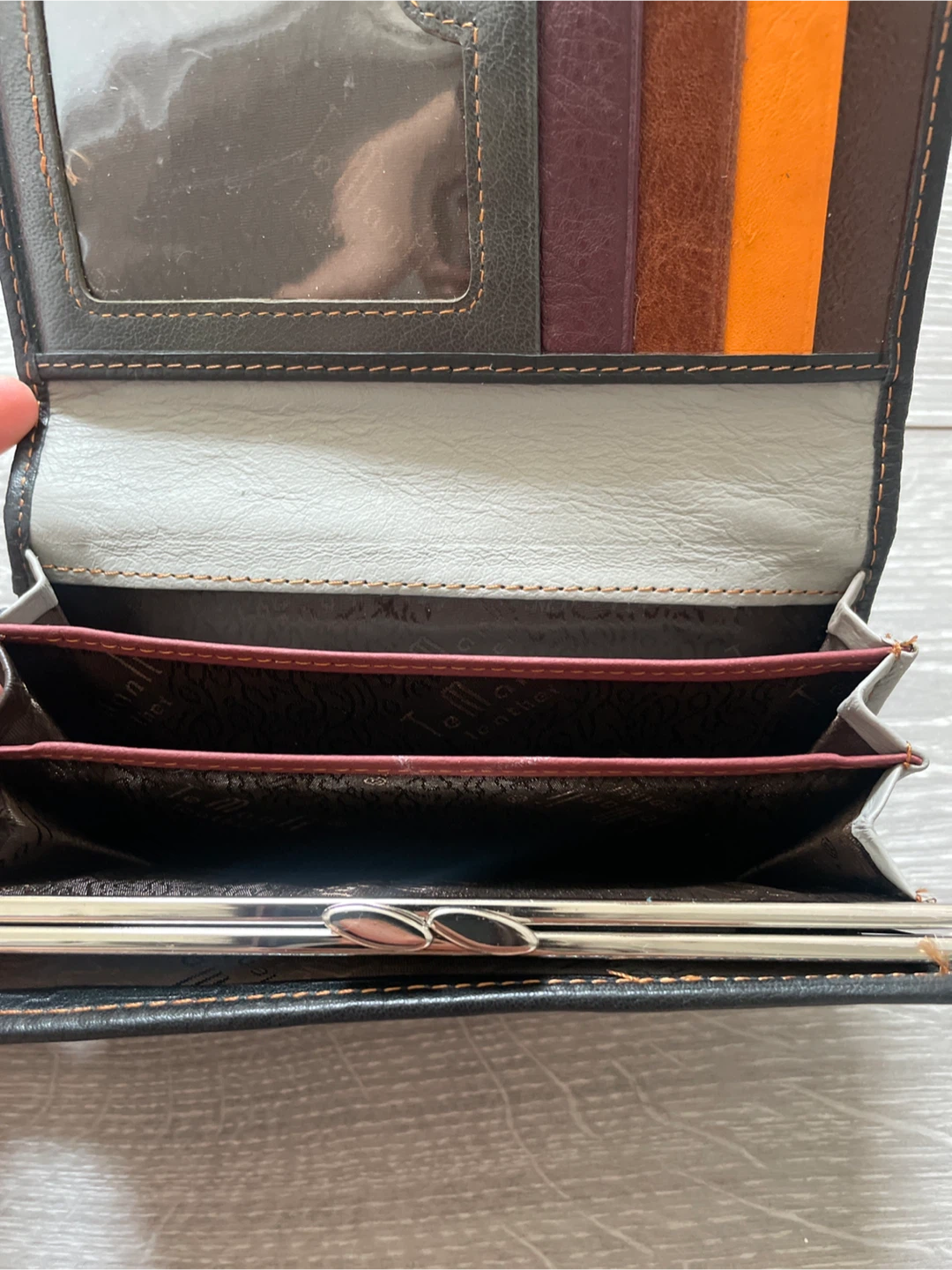 TEMANLI Patchwork Leather Wallet - photo 4