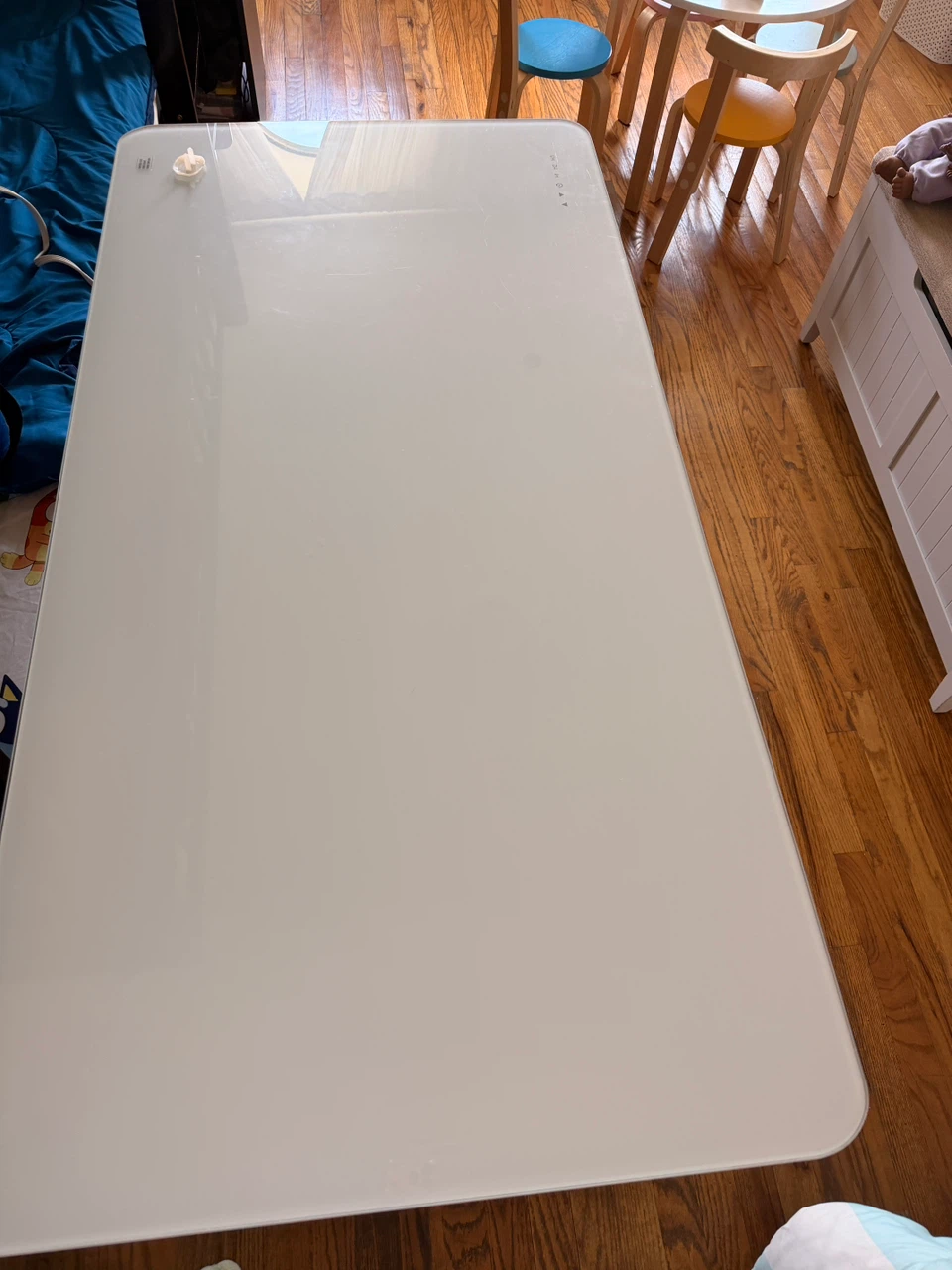 White Adjustable Height Desk - photo 3