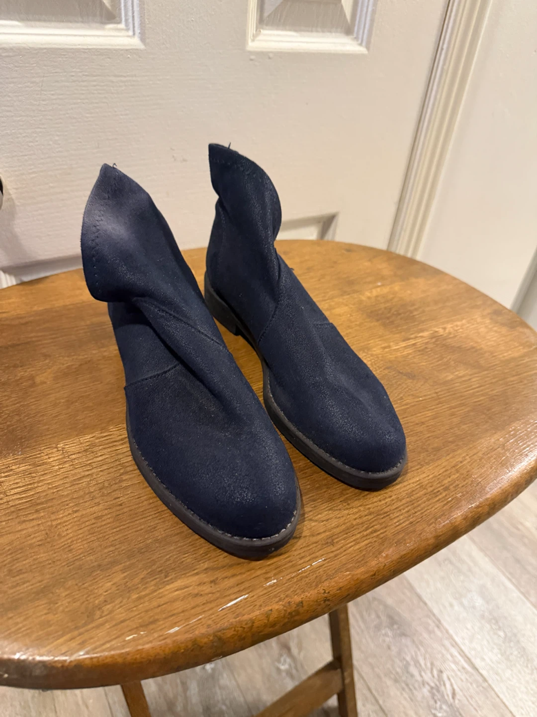 Navy Blue Ankle Boots