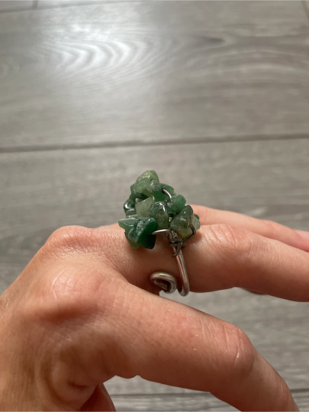 Adjustable Jade Ring - photo 2
