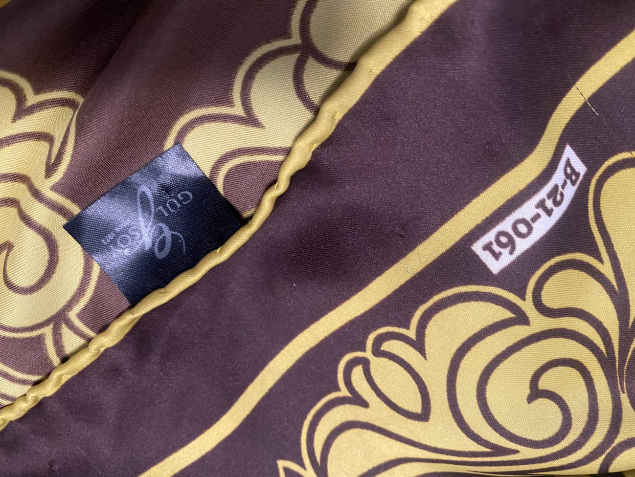 Julia Lauren Silk Scarf - Brown & Gold Pattern - photo 4