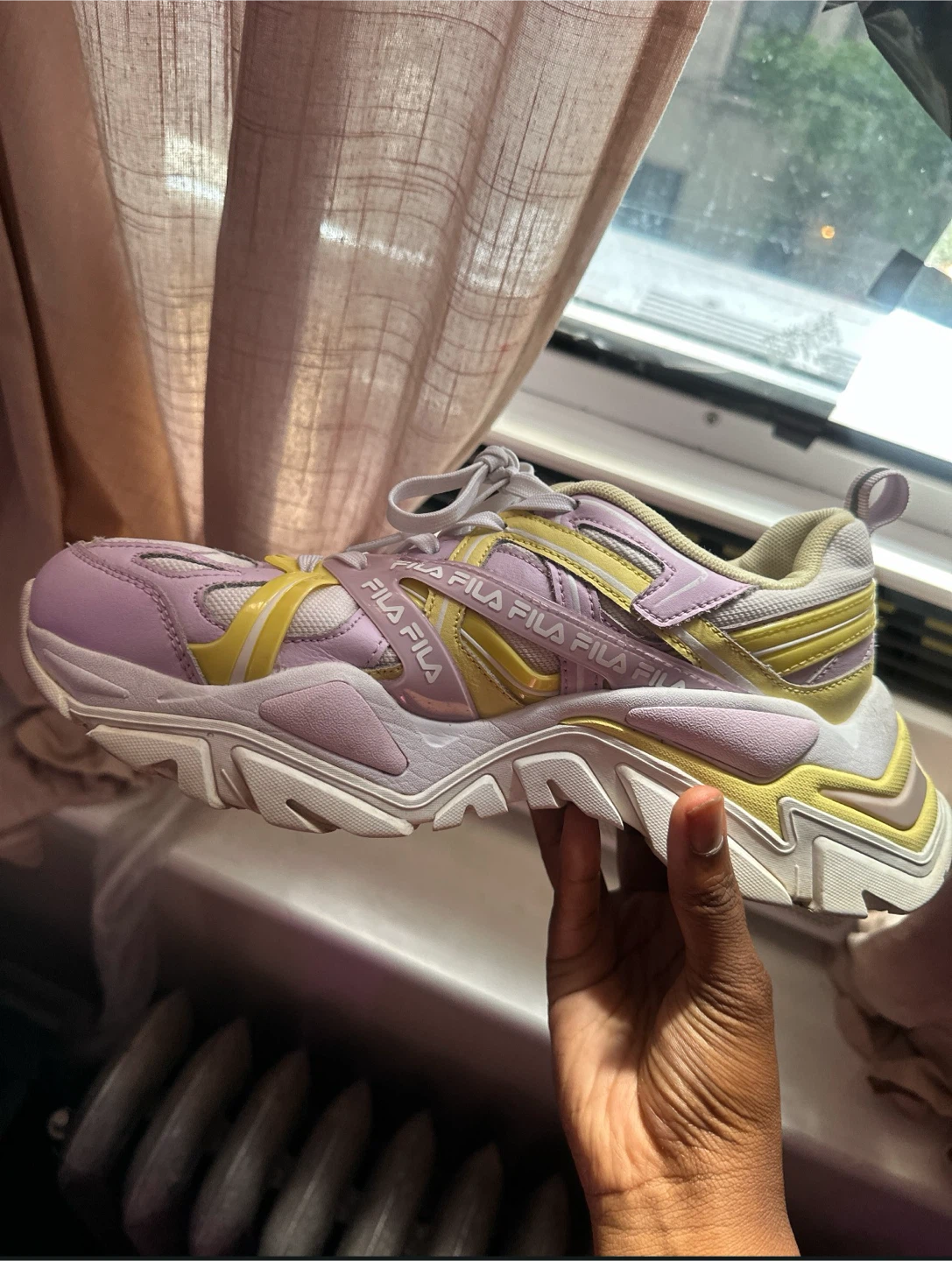 Fila Women's Lavender and Yellow Chunky Sneakers - photo 2