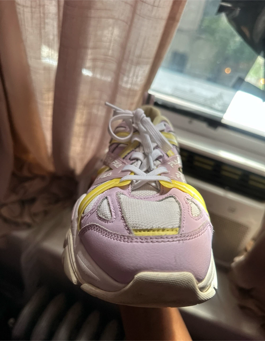 Fila Women's Lavender and Yellow Chunky Sneakers - photo 3