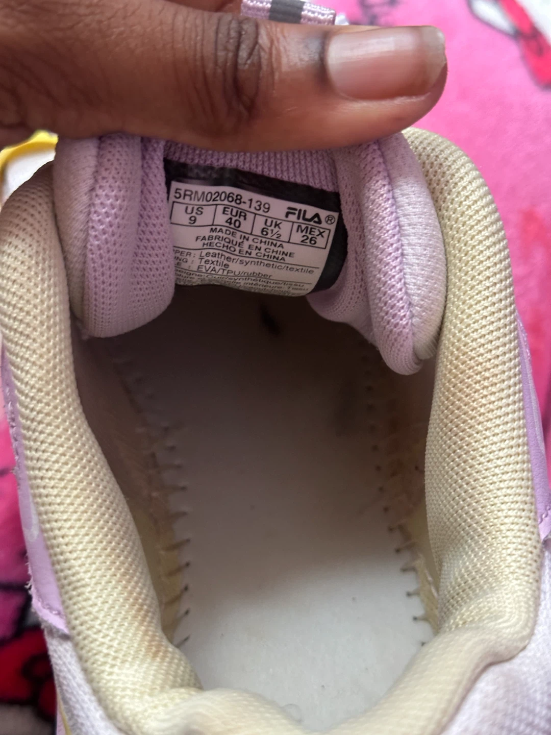 Fila Women's Lavender and Yellow Chunky Sneakers - photo 5