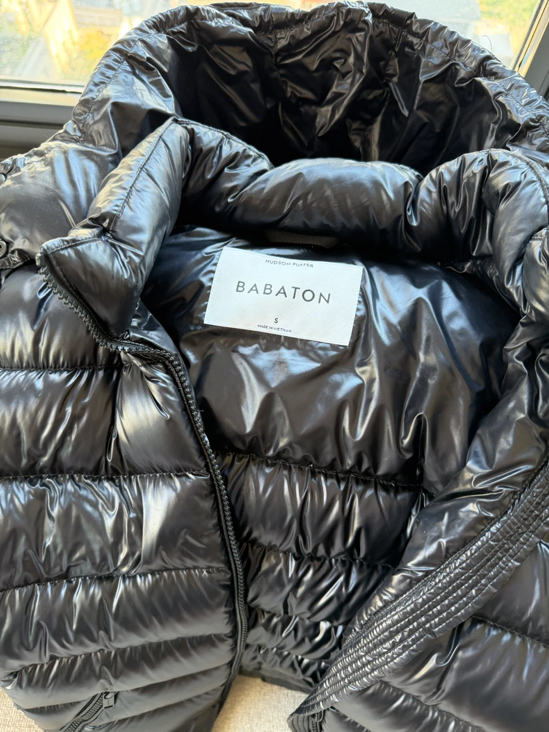Babaton Black Hudson Puffer Jacket - Size S