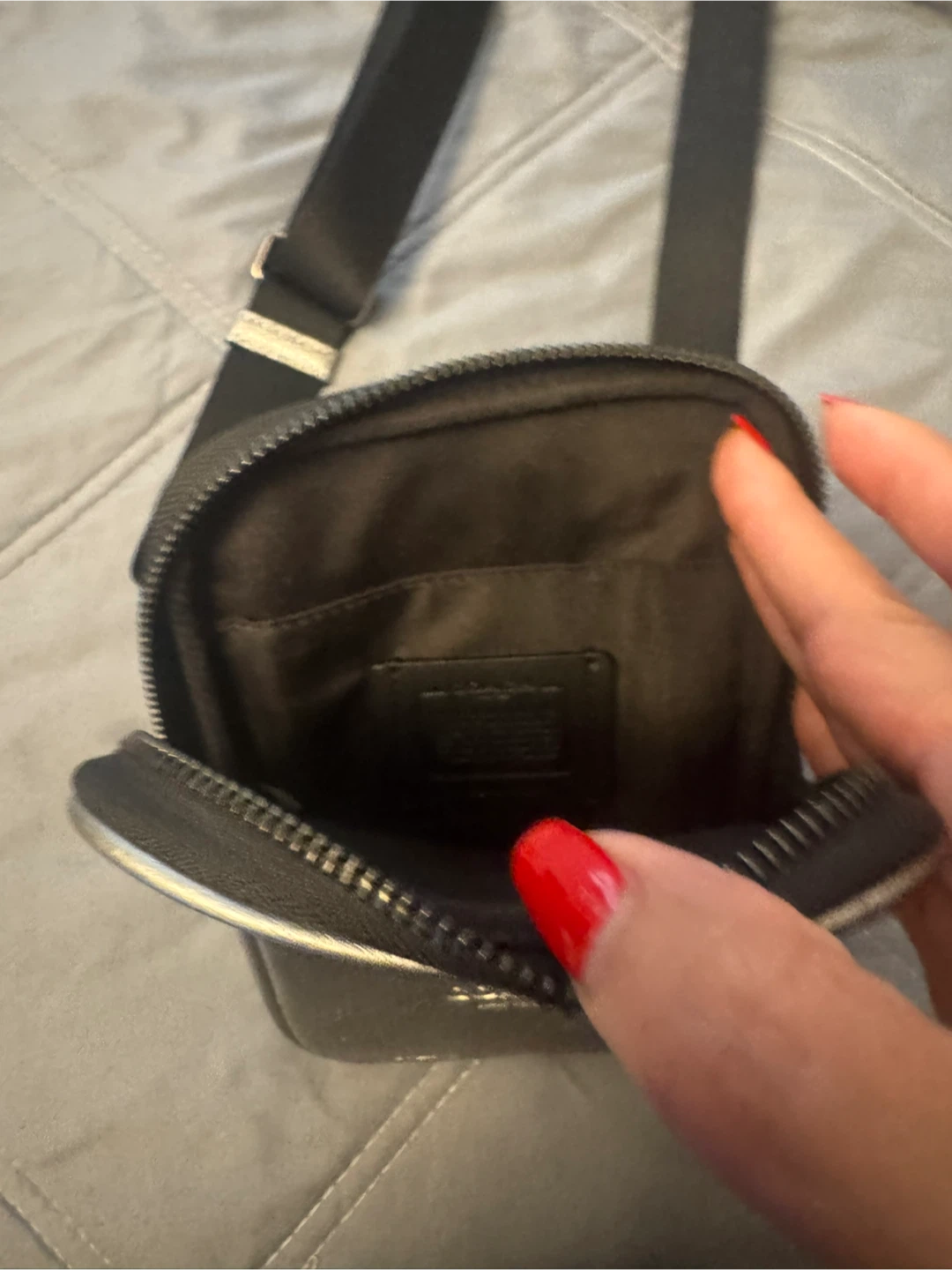 Coach Crossbody Phone Bag Silver - photo 2