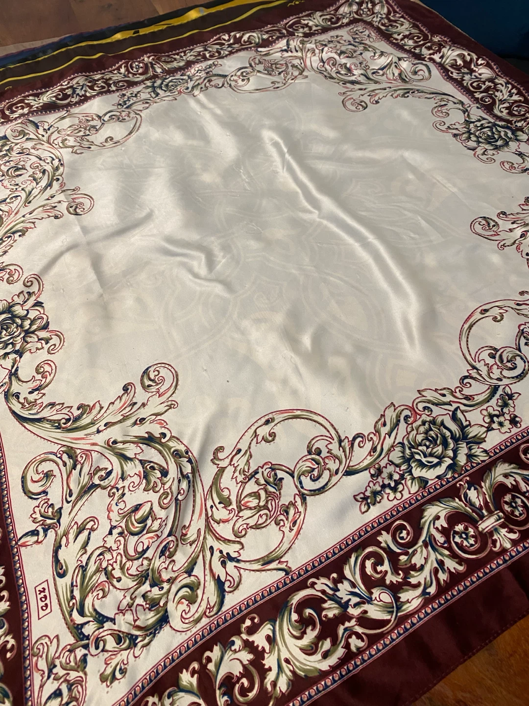 Silk Scarf with Baroque Pattern
