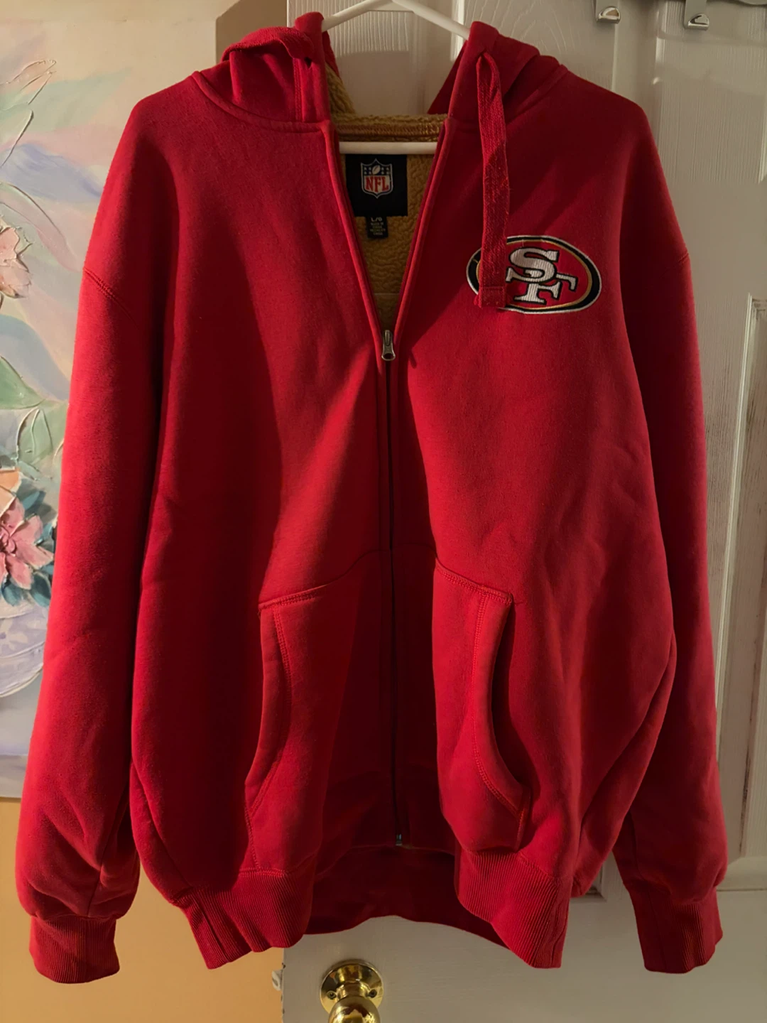 San Francisco 49ers NFL Fleece Lined Zip-Up Hoodie